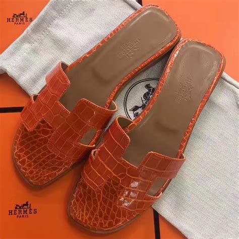 bottom of hermes oran sandal|Hermes oran crocodile sandals.